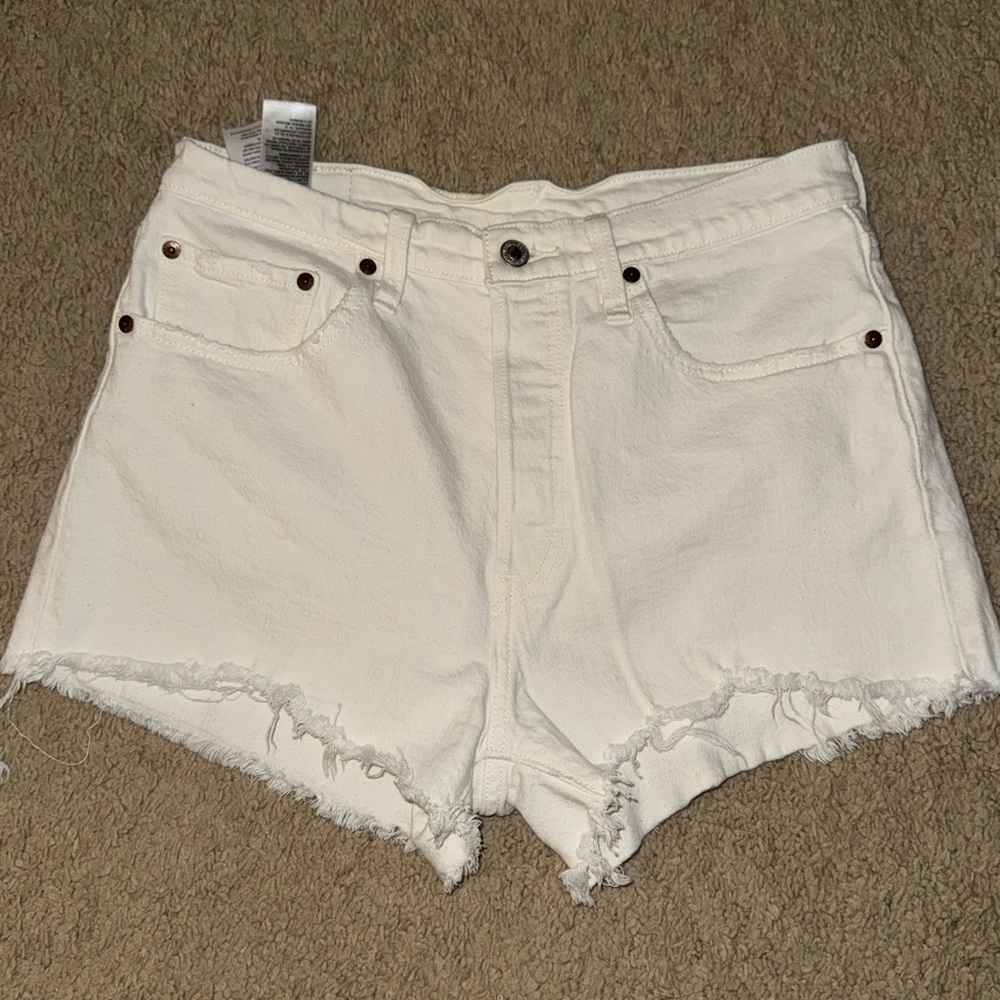 Levi’s Women’s White Denim Women Shorts